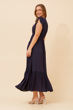 Dusky Maxi Dress | Navy Caroline K Morgan