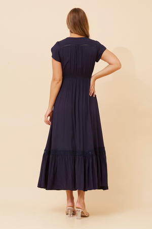 Dusky Maxi Dress | Navy Caroline K Morgan
