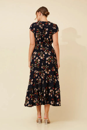 Nightfall Florals Dress | Navy Floral Caroline K Morgan