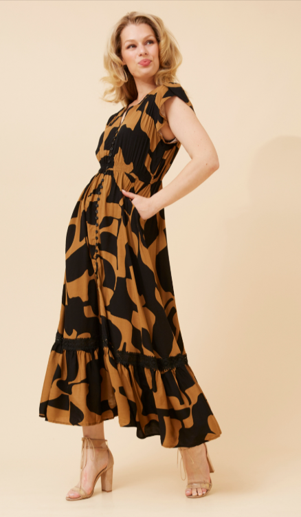 Celeste Maxi Dress / Toffee Caroline K Morgan