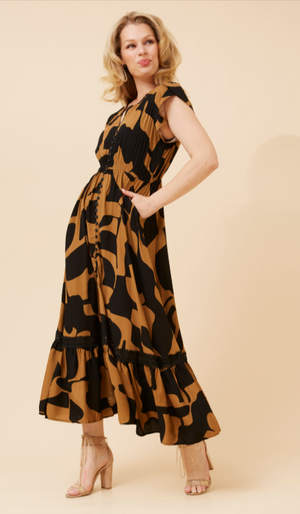 Celeste Maxi Dress / Toffee Caroline K Morgan