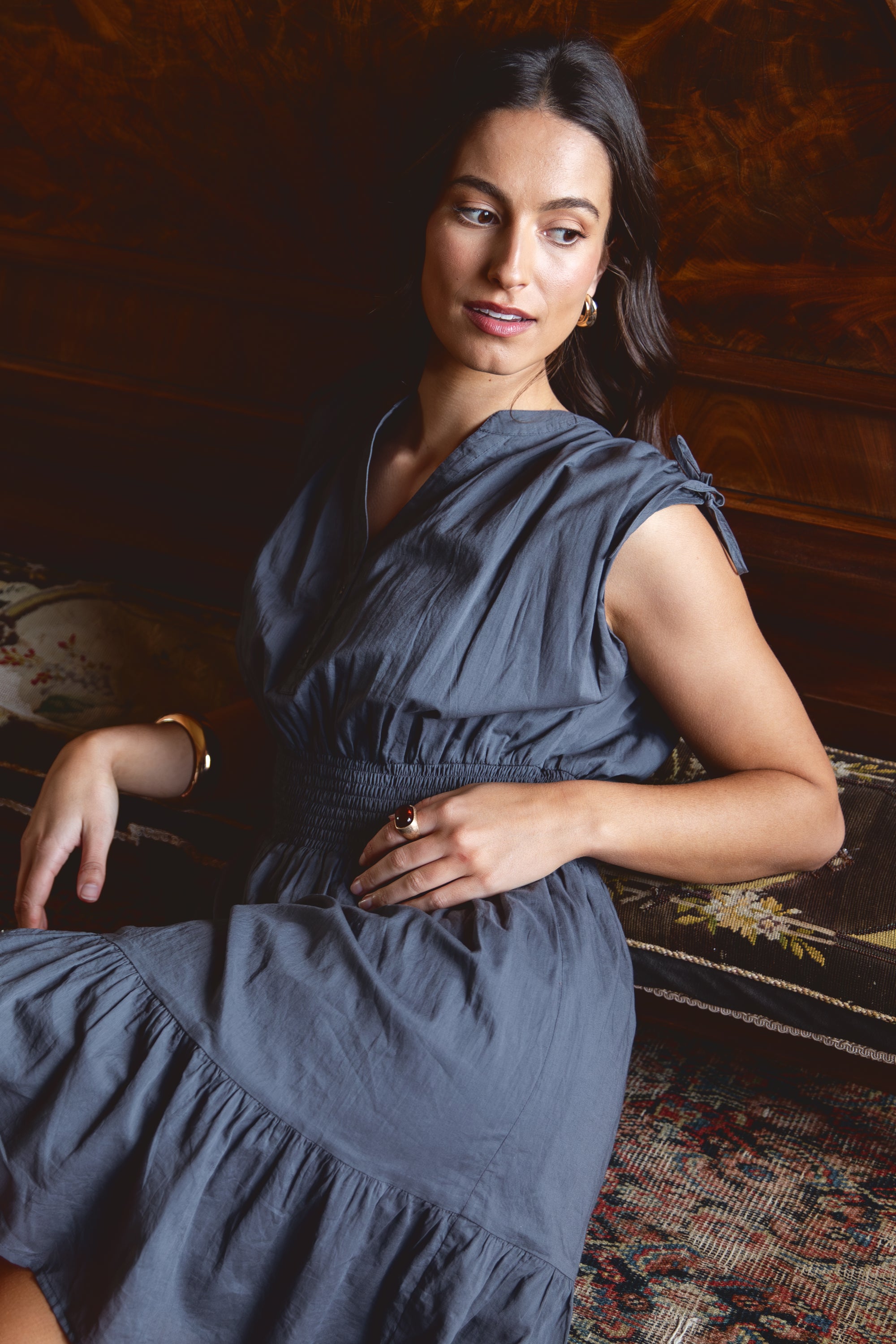 Adelyn Dress / Charcoal | Foxwood Foxwood