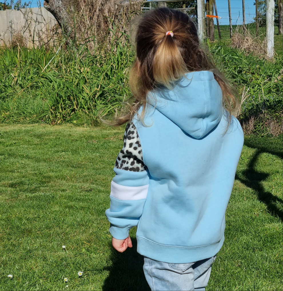 Riley Contrast Hoodie / Blue | Eve Girl | Youth Eve Girl