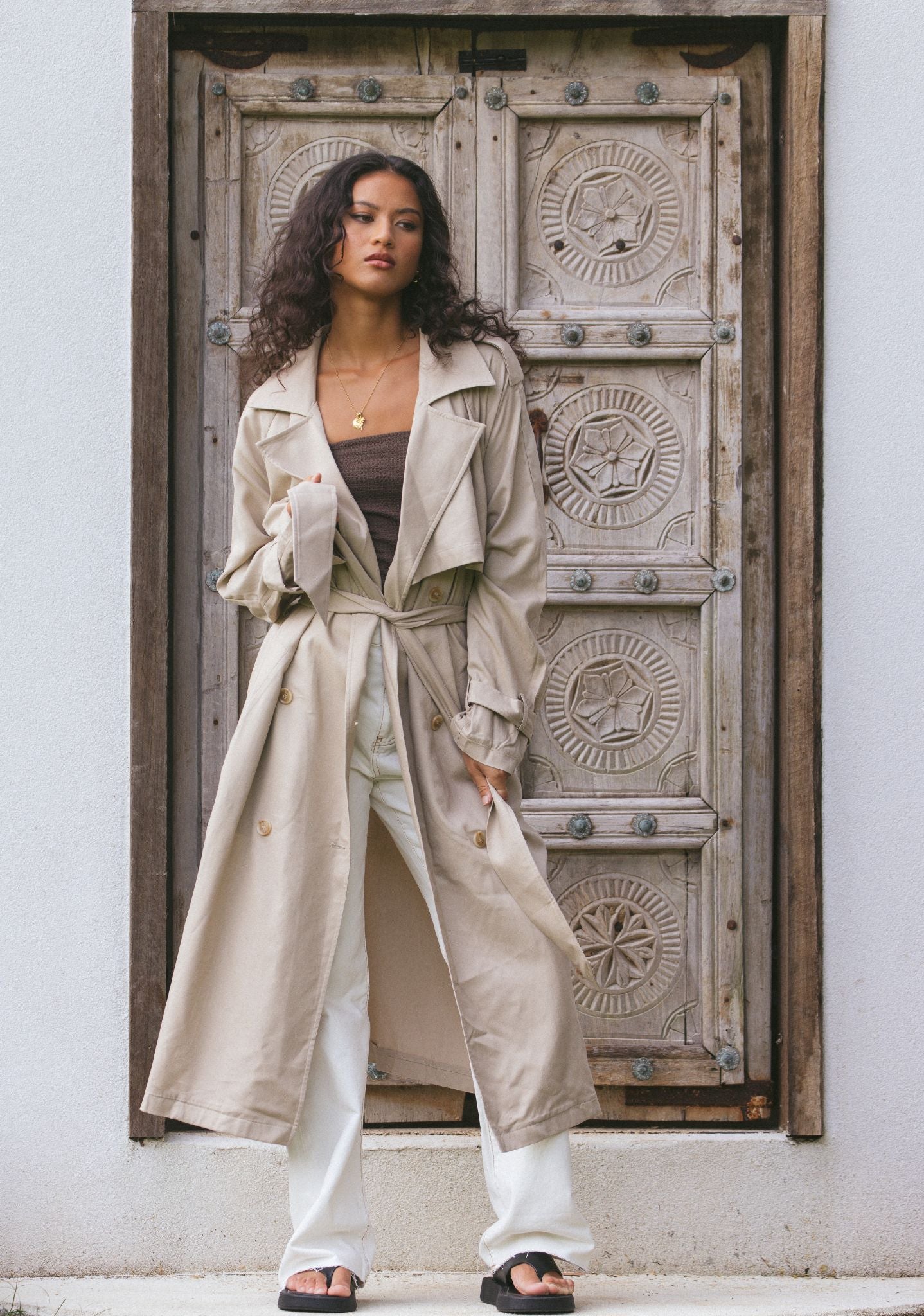 Toledo Trench Coat / Bone | All About Eve All About Eve