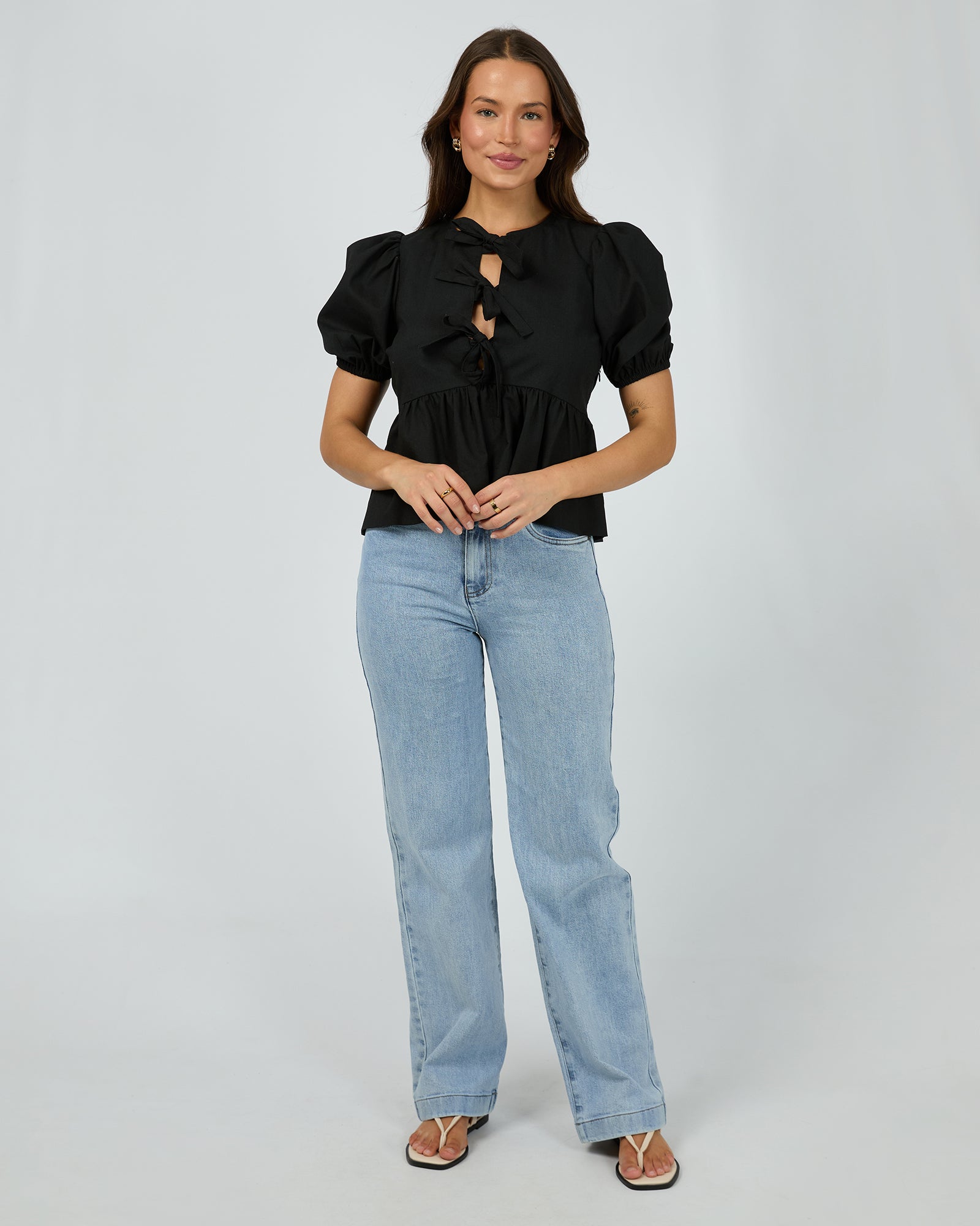 Aftersun Linen Top / Black | Silent Theory Silent Theory