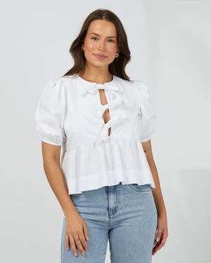 Aftersun Linen Top / White | Silent Theory Silent Theory