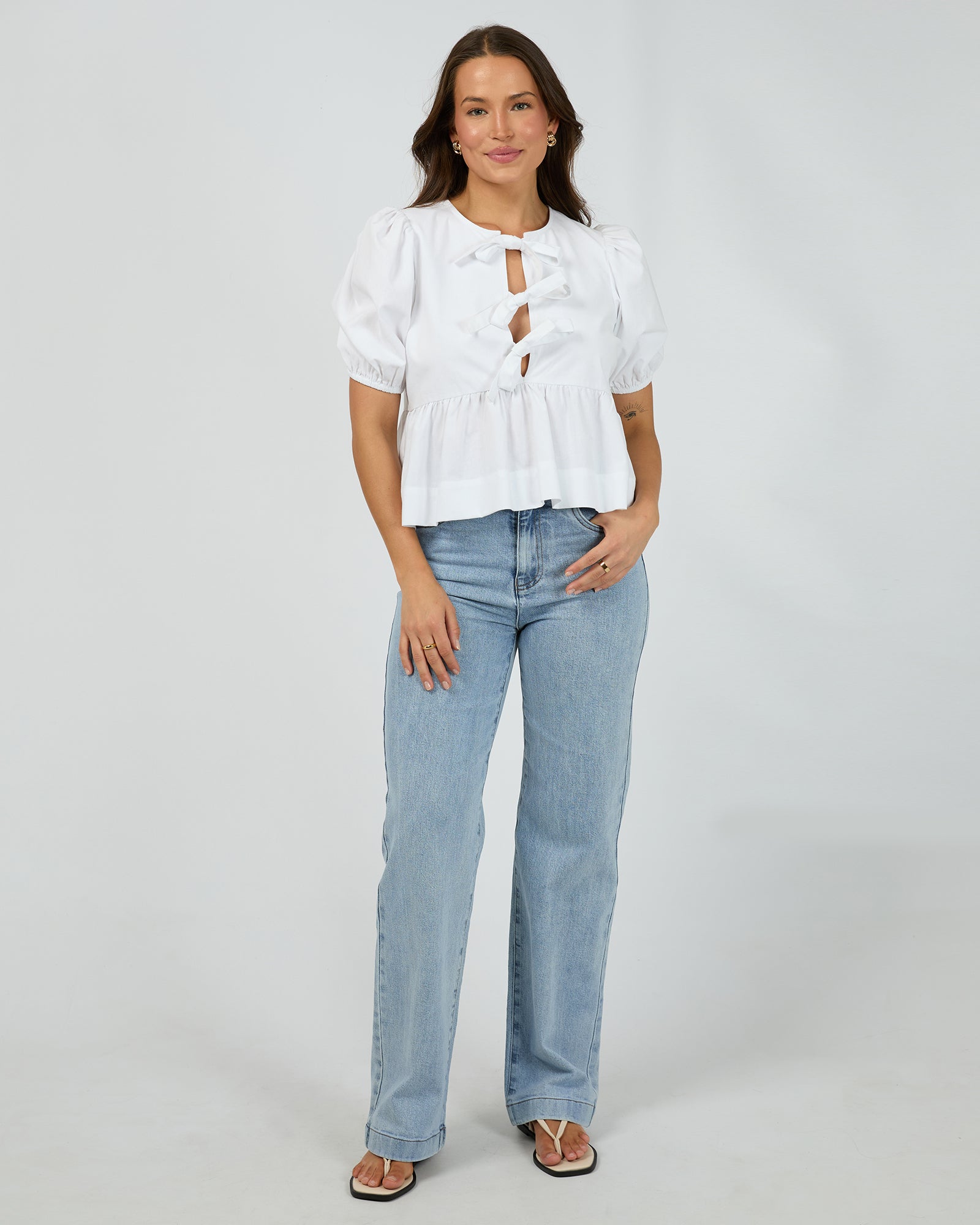 Aftersun Linen Top / White | Silent Theory Silent Theory