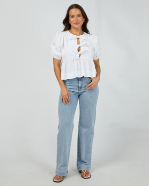 Aftersun Linen Top / White | Silent Theory Silent Theory