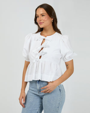 Aftersun Linen Top / White | Silent Theory Silent Theory