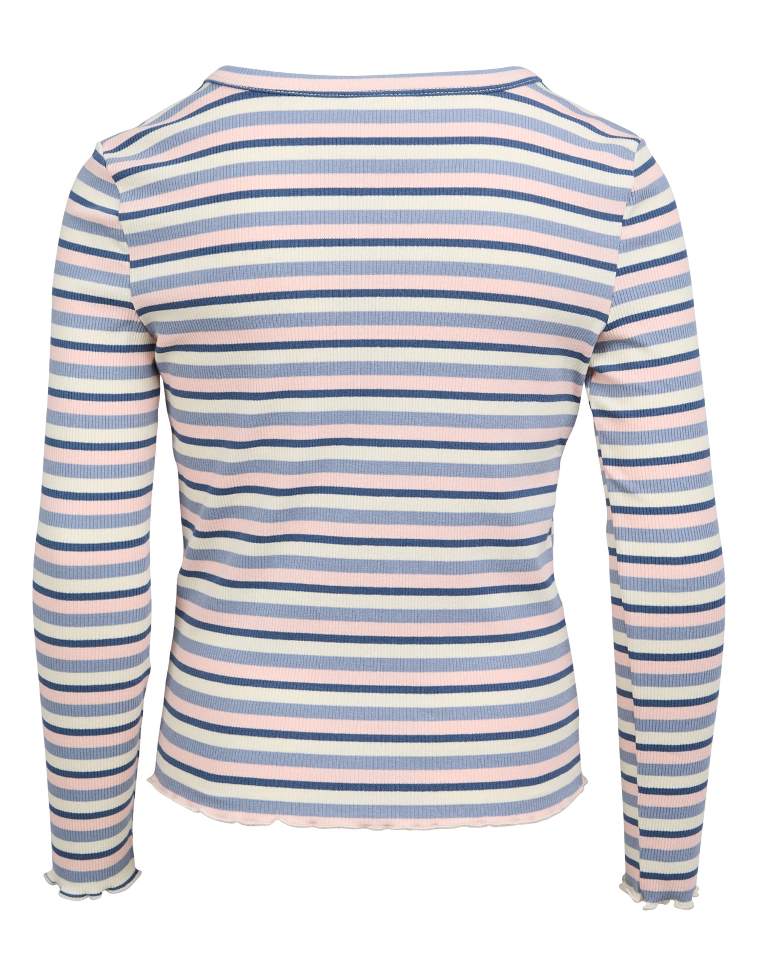 Annie Frill Long Sleeve Rib Top / Blue | Eve Girl Eve Girl