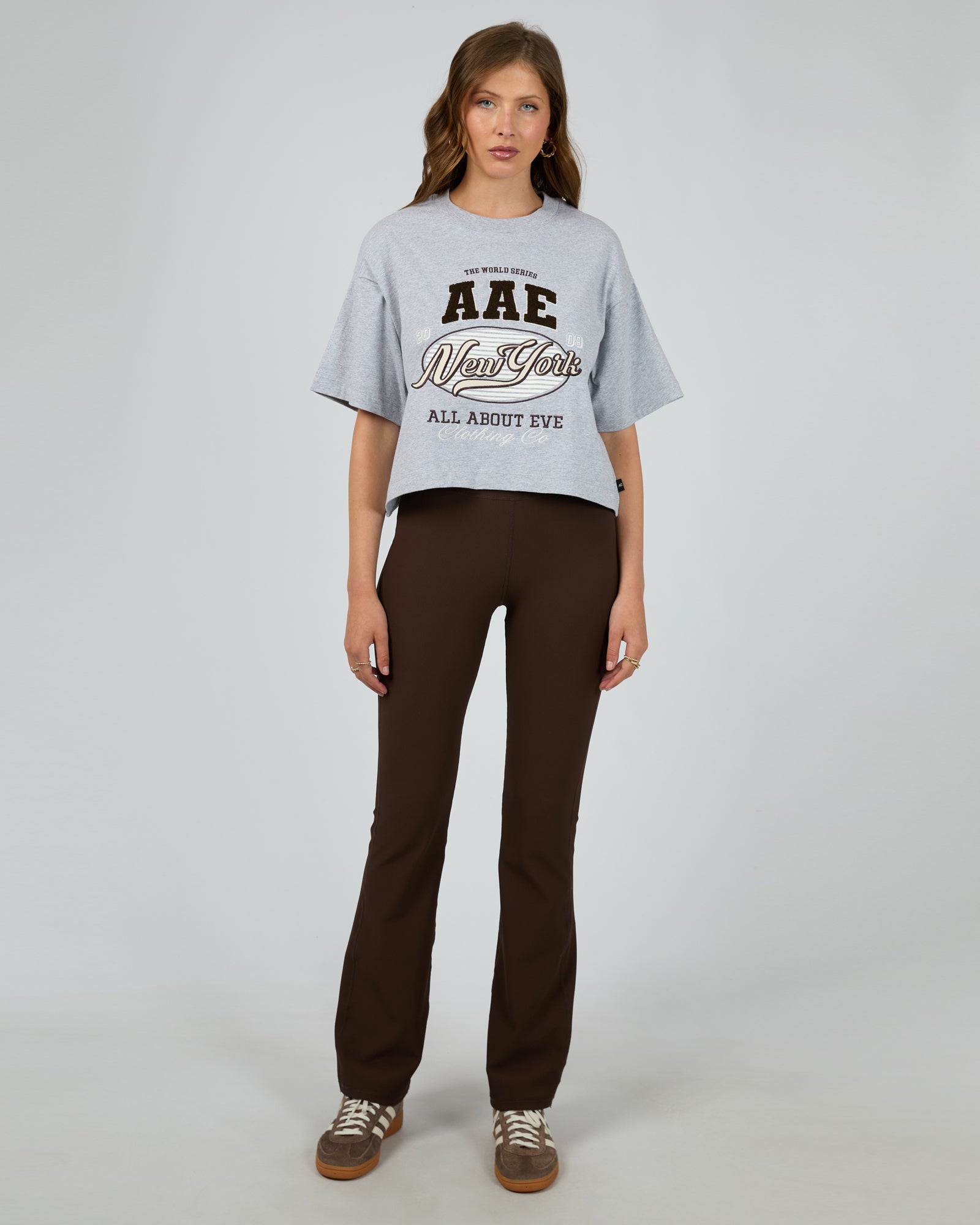 Athletica Relaxed Crop Tee / Grey Marle All About Eve