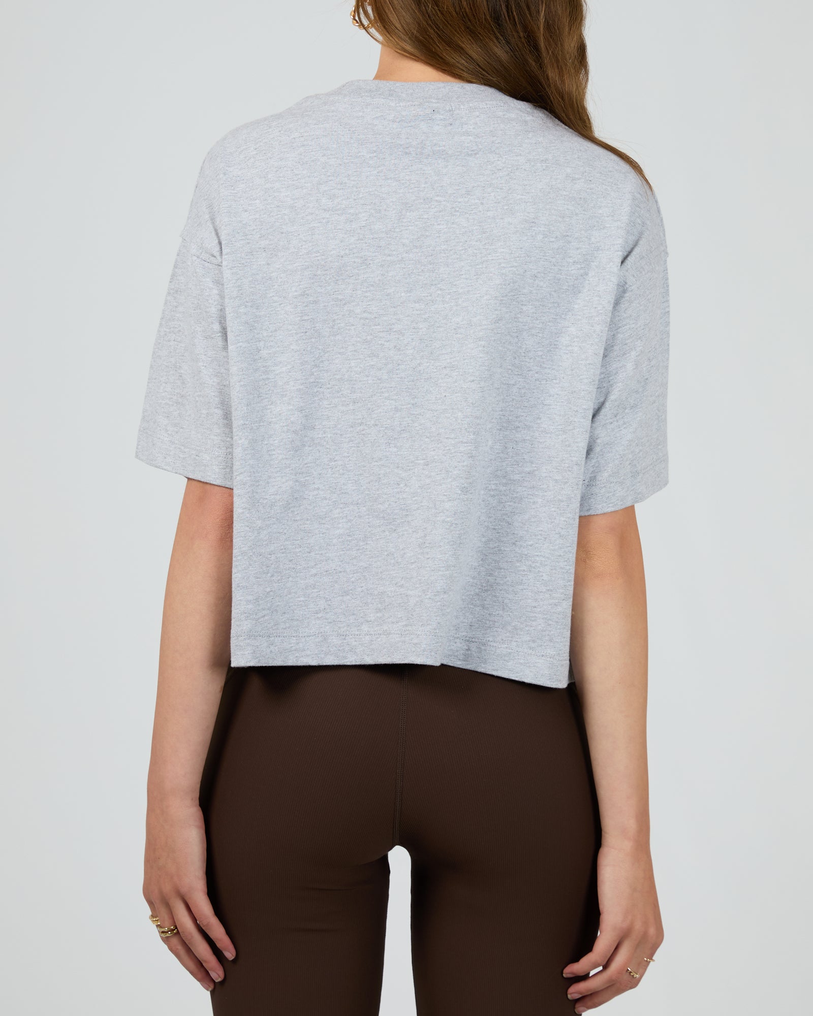 Athletica Relaxed Crop Tee / Grey Marle All About Eve