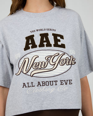 Athletica Relaxed Crop Tee / Grey Marle All About Eve