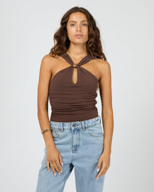 Atlas Halter Bodysuit / Chocolate | Silent Theory Silent Theory
