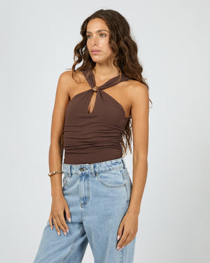 Atlas Halter Bodysuit / Chocolate | Silent Theory Silent Theory