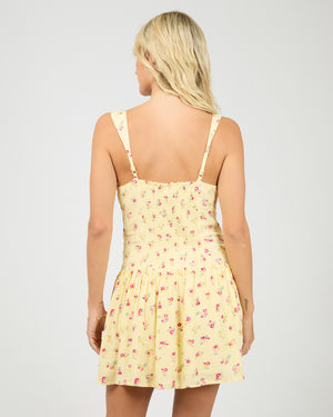 Birdie Mini Dress Yellow Print / All About Eve All About Eve