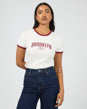Brooklyn Baby Tee Vintage / White | All About Eve All About Eve