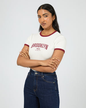 Brooklyn Baby Tee Vintage / White | All About Eve All About Eve