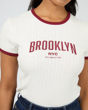 Brooklyn Baby Tee Vintage / White | All About Eve All About Eve