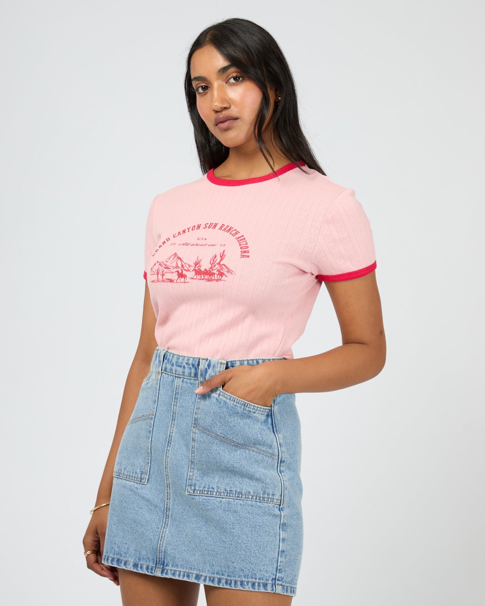 Canyon Sun Baby Tee / Light Pink | All About Eve All About Eve