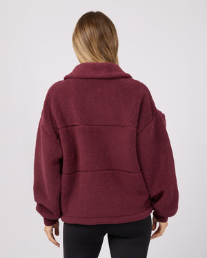 Cosy Club Teddy Jacket / Wine All About Eve