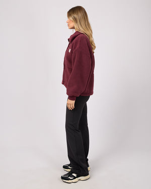 Cosy Club Teddy Jacket / Wine All About Eve