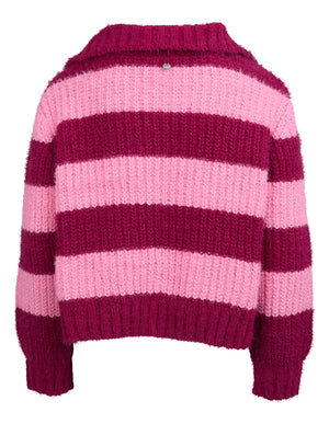 Daria 1/4 Zip Knit / Cranberry | Eve Girl Eve Girl