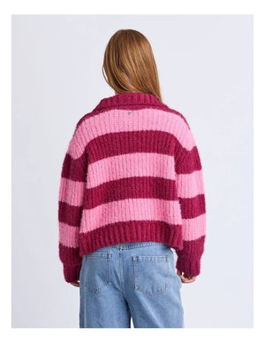 Daria 1/4 Zip Knit / Cranberry | Eve Girl Eve Girl