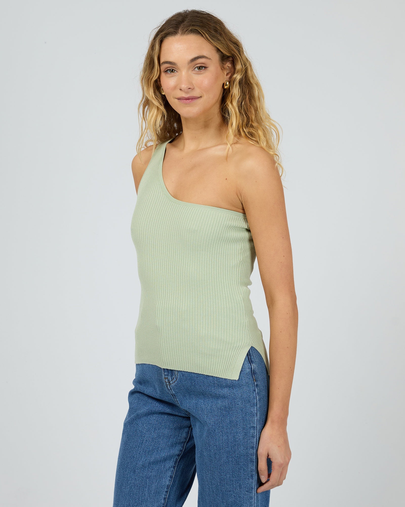 Dustin One Shoulder Top / Sage | Silent Theory Silent Theory