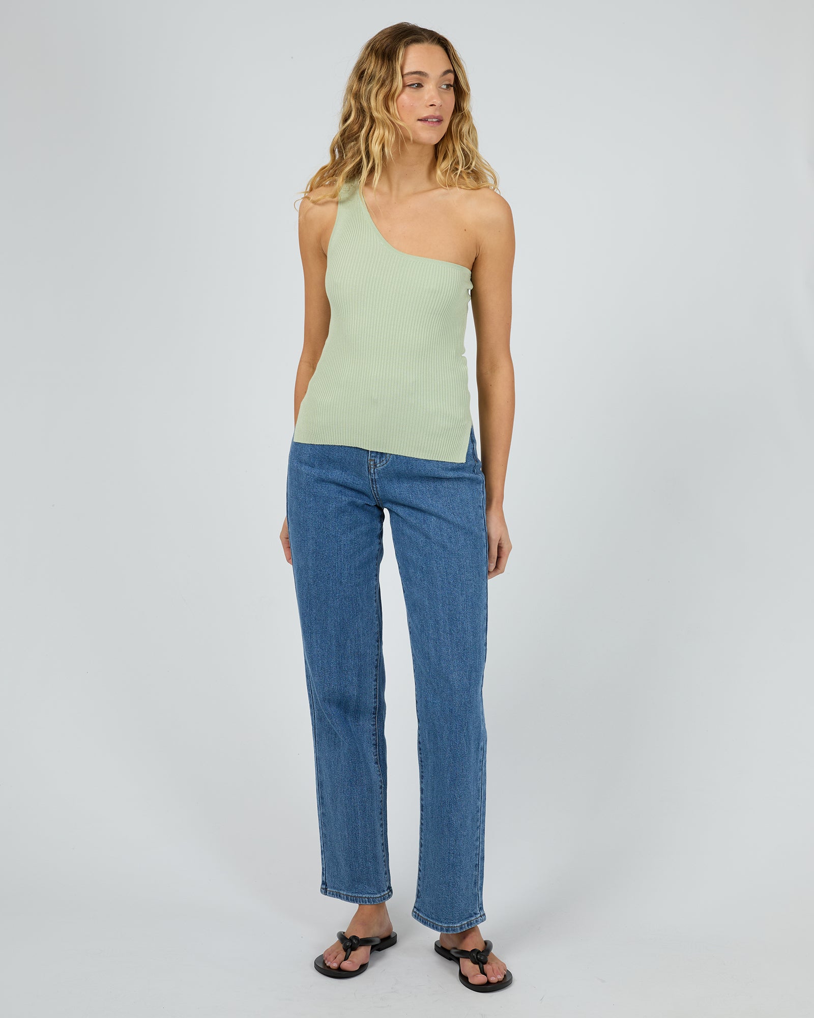 Dustin One Shoulder Top / Sage | Silent Theory Silent Theory