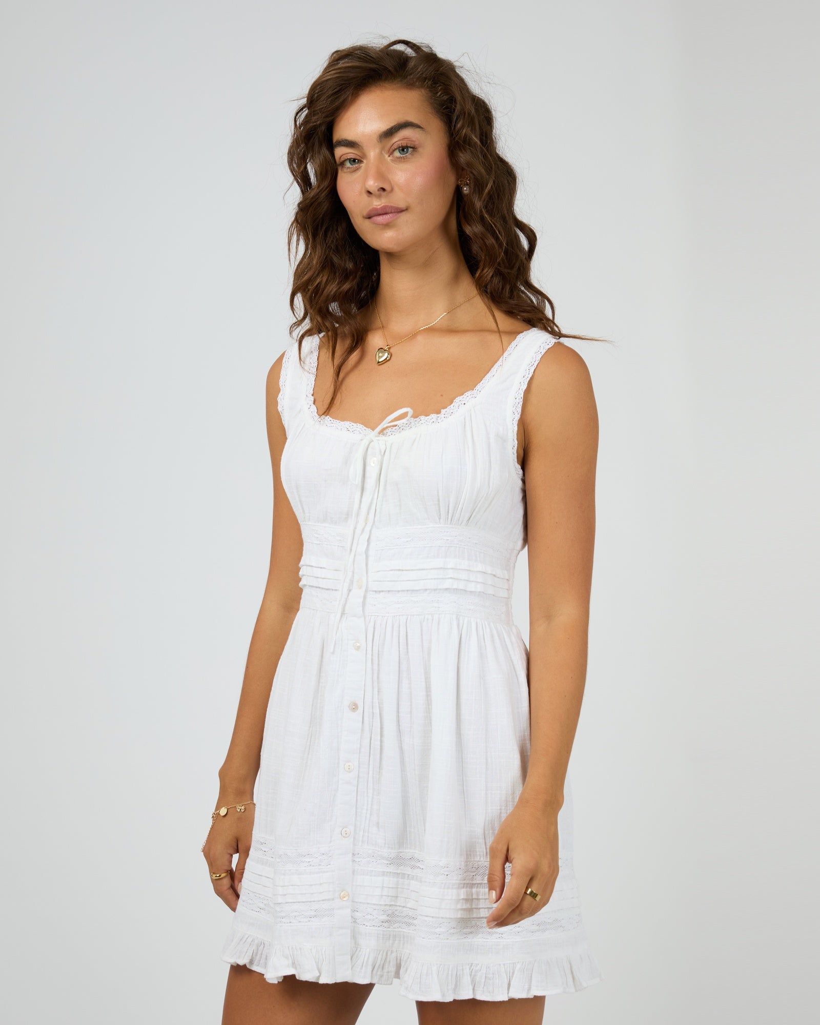 Dusty Mini Dress / White | All About Eve All About Eve
