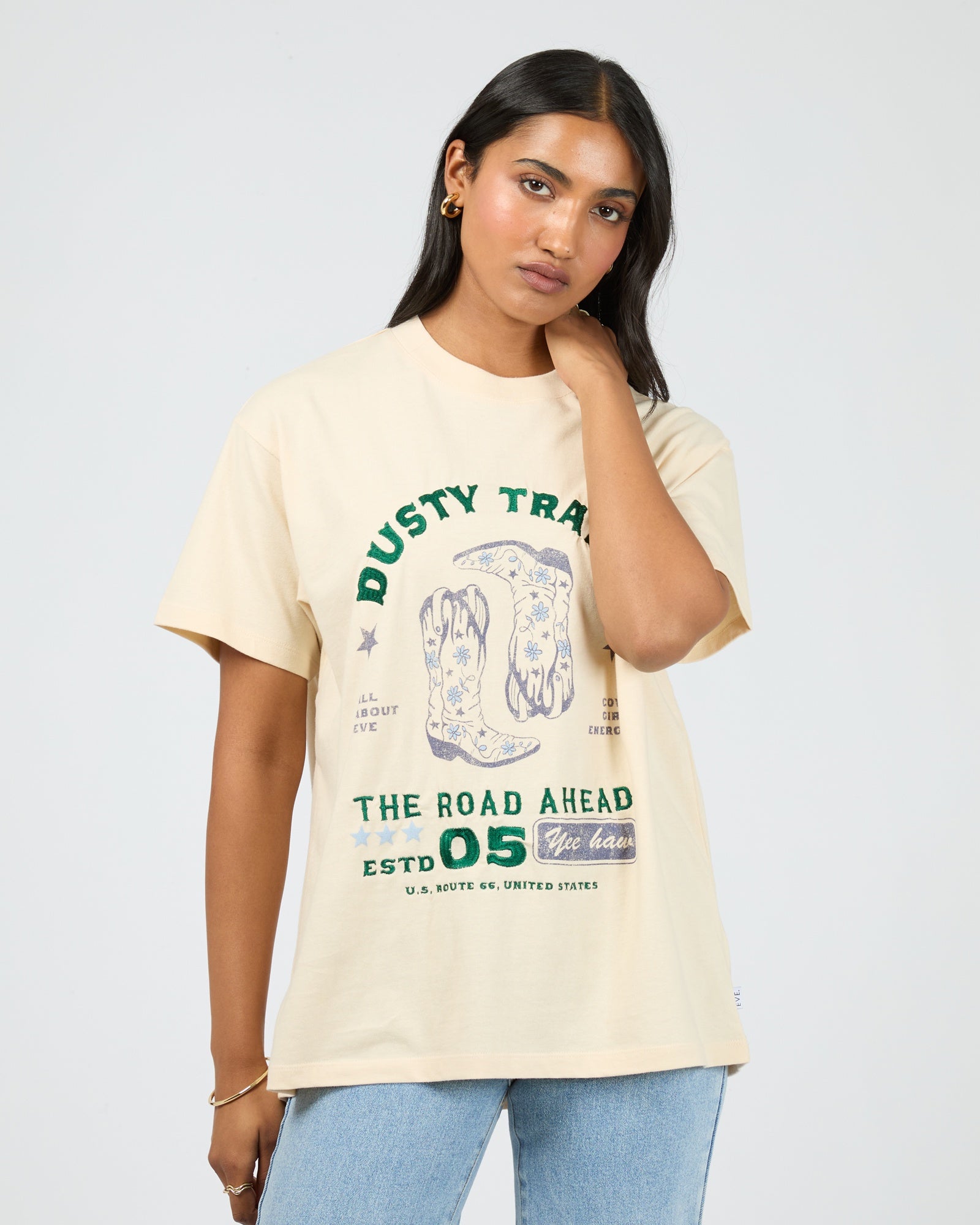 Dusty Trails Relaxed Tee / Vanilla | All About Eve All About Eve