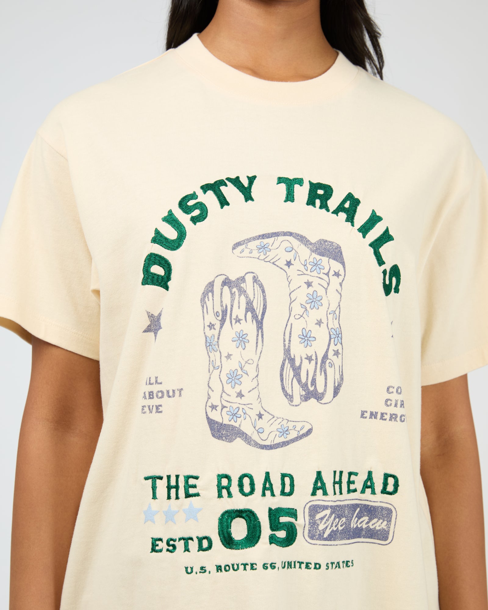 Dusty Trails Relaxed Tee / Vanilla | All About Eve All About Eve