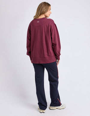 Effortless Contrast Crew / Windsor Wine | Foxwood Foxwood
