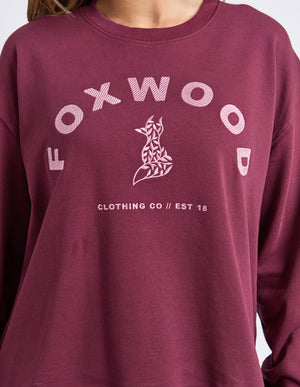 Effortless Contrast Crew / Windsor Wine | Foxwood Foxwood