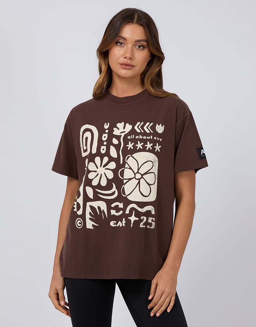 Elements Oversized Tee / Brown | All About Eve All About Eve