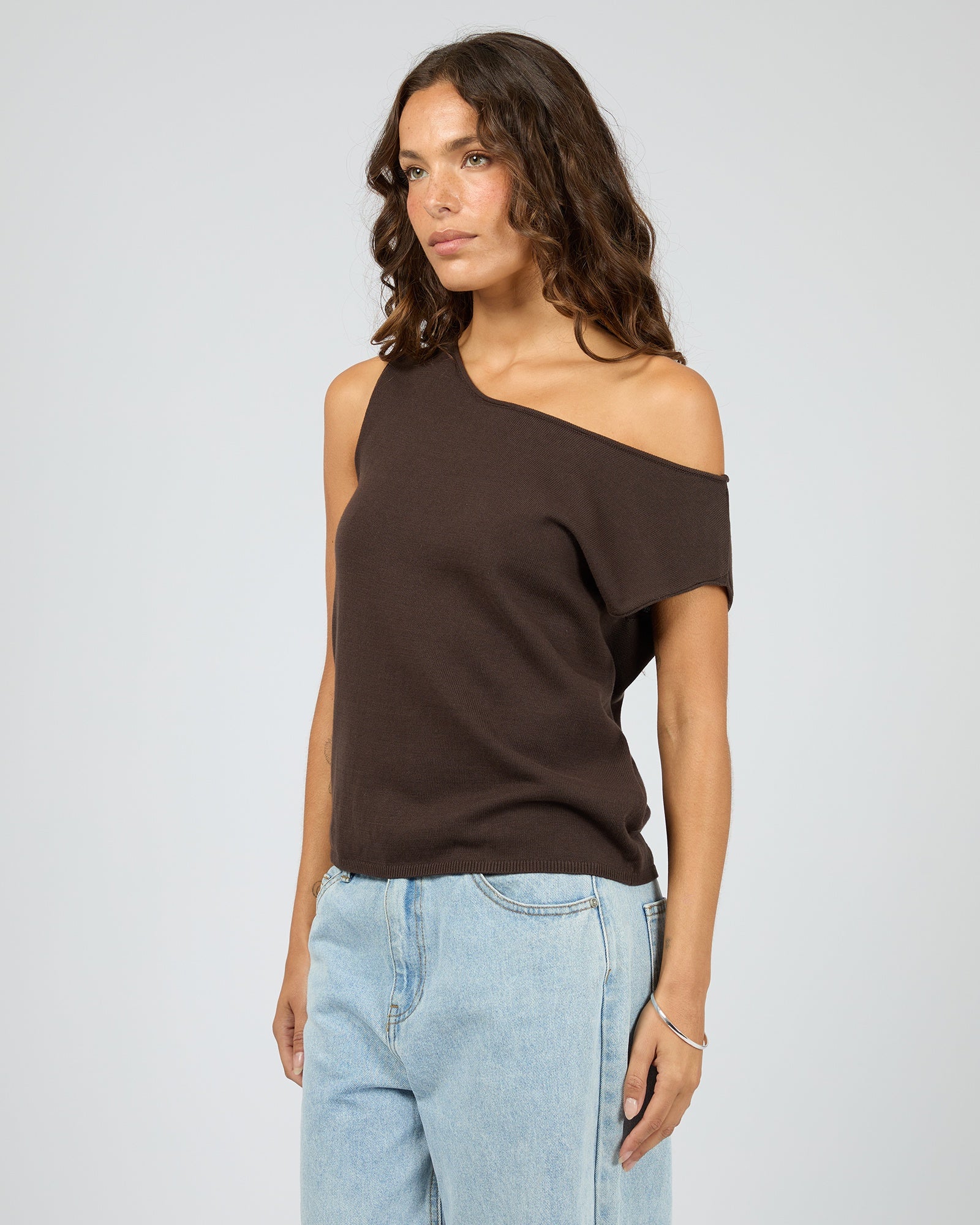 Ellis Off the Shoulder Top / Chocolate | Silent Theory Silent Theory