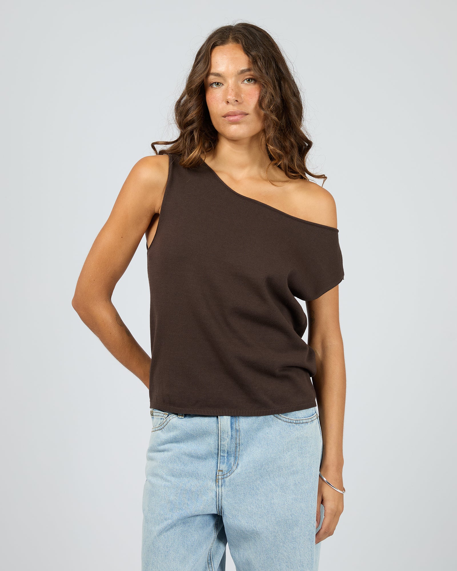 Ellis Off the Shoulder Top / Chocolate | Silent Theory Silent Theory