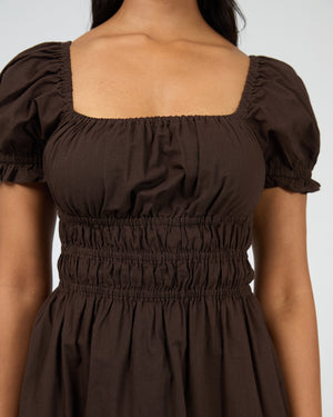 Essential Short Sleeve Mini Dress / Brown | All About Eve All About Eve