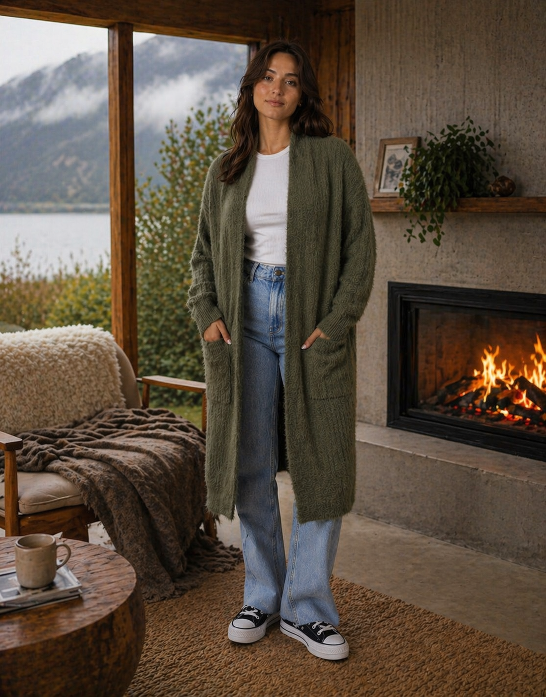 Missy Longline Cardi / Khaki | All About Eve All About Eve