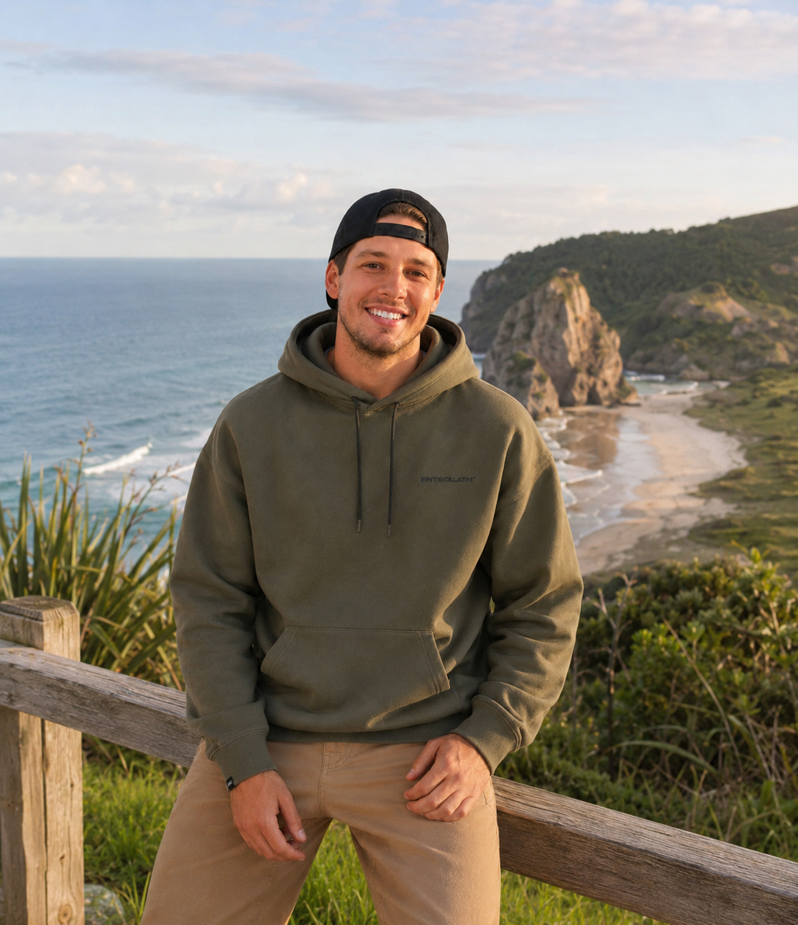 Sensor Hoodie / Khaki | St Goliath Mens St Goliath