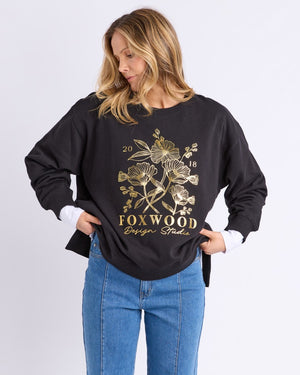 Fleur Charm Crew / Black | Foxwood Foxwood