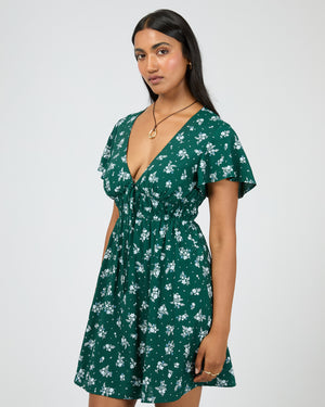 Harlow Mini Dress / Green Print | All About Eve All About Eve