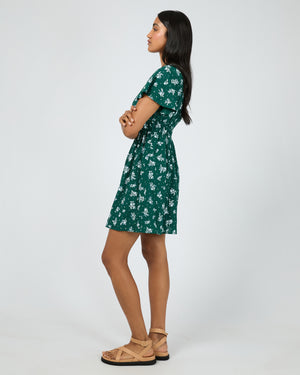 Harlow Mini Dress / Green Print | All About Eve All About Eve