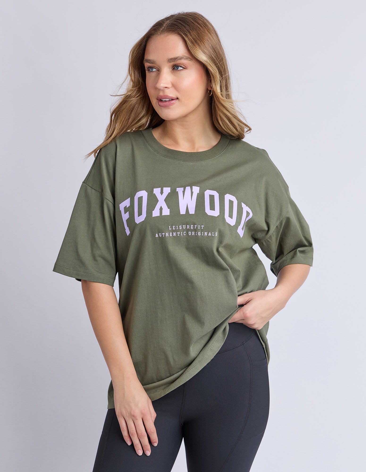 Interval Tee / Khaki / Lilac | Foxwood Foxwood