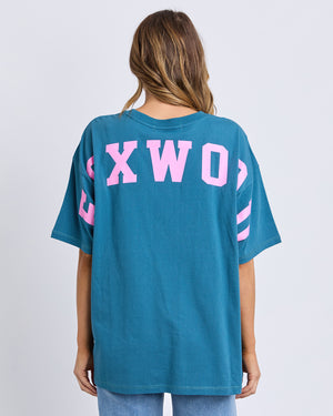 Interval Tee / Ocean Blue / Neon Pink | Foxwood