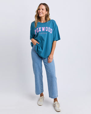 Interval Tee / Ocean Blue / Neon Pink | Foxwood