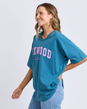 Interval Tee / Ocean Blue / Neon Pink | Foxwood