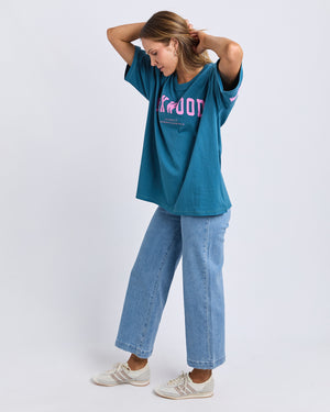 Interval Tee / Ocean Blue / Neon Pink | Foxwood