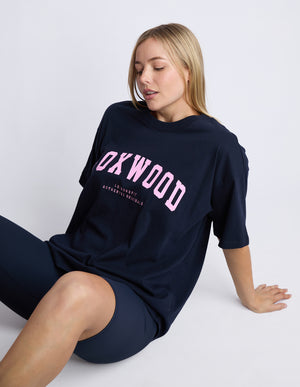 Interval Tee / Navy / Neon Pink | Foxwood Foxwood